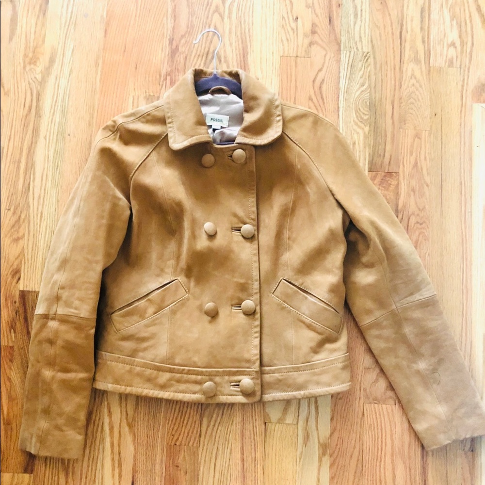 Fossil lamb leather jacket